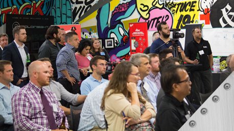 Crowd listening to lecture